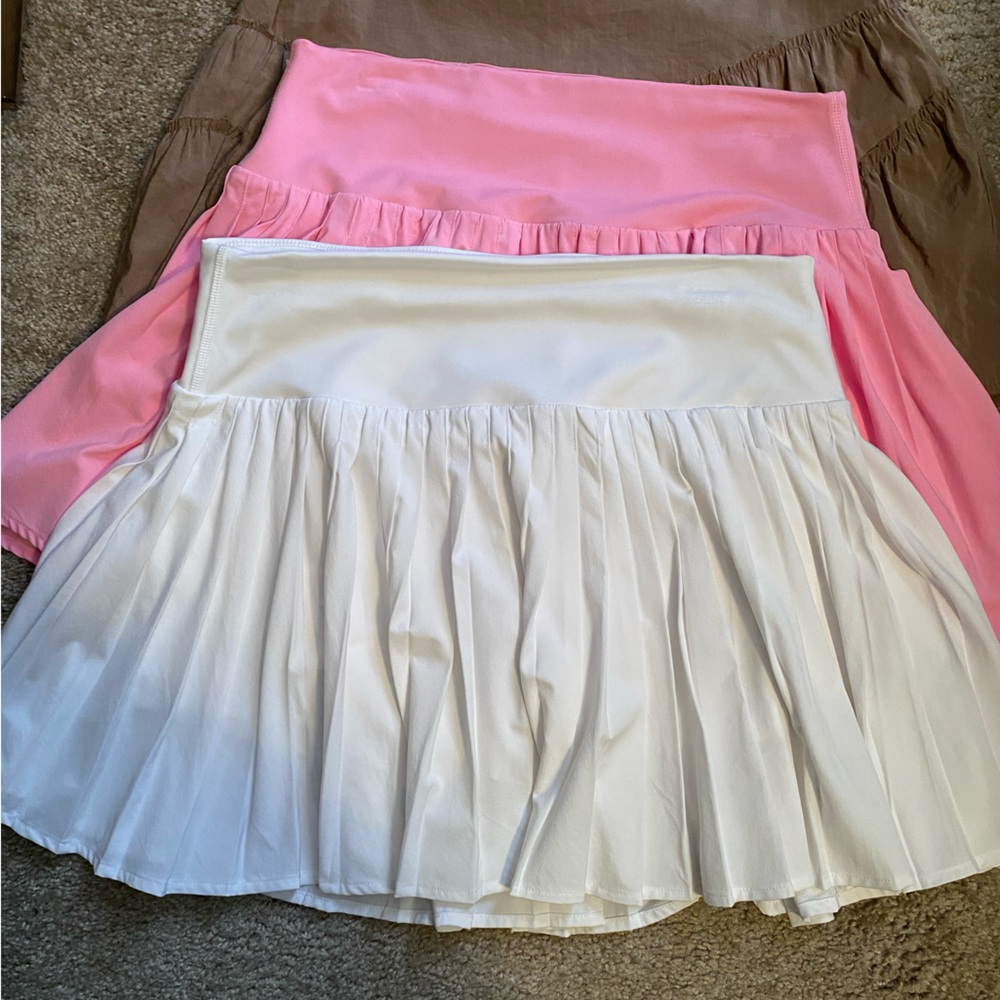 Elegant Pink Brown and White Women's Tennis skirts